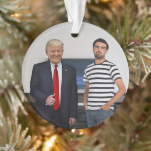 Ornamento Conheceu o Presidente Donald Trump Adicione Sua F