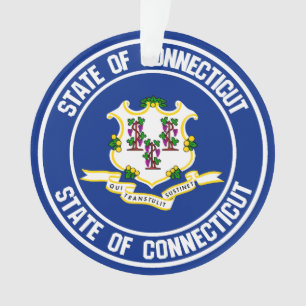 Ornamento Connecticut Round Emblem