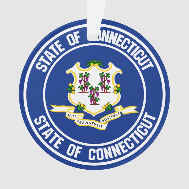 Ornamento Connecticut Round Emblem (Frente)