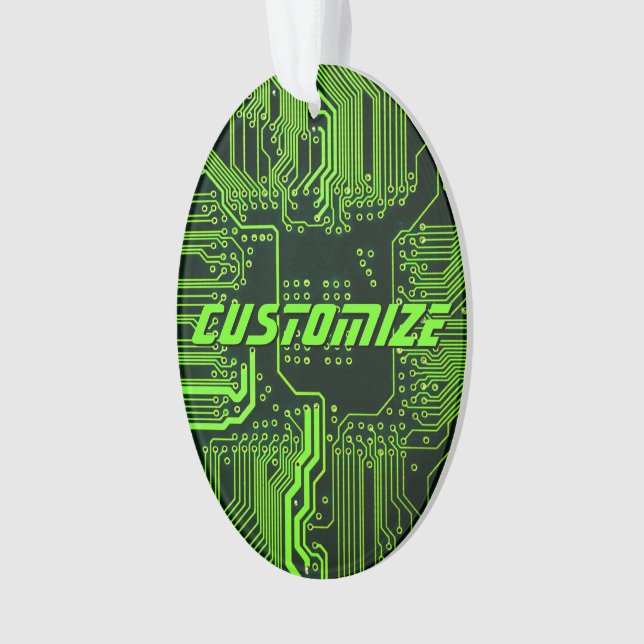 Ornamento Conselho de Circuito Eletrônico Verde PCB Personal (Frente)