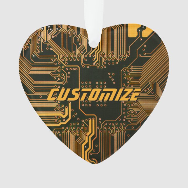 Ornamento Conselho de Circuito Laranja de PCBs Personalizado (Frente)