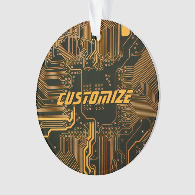 Ornamento Conselho de Circuito Laranja de PCBs Personalizado (Frente)