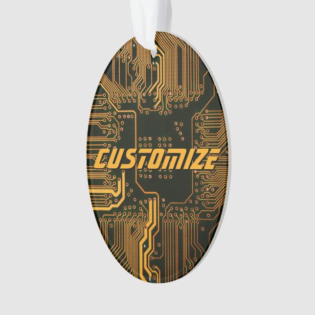 Ornamento Conselho de Circuito Laranja de PCBs Personalizado (Frente)