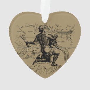 Ornamento Constelação Aquarius Hevelius 1690 Engrenando