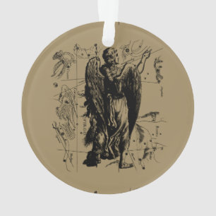 Ornamento Constelação de Virgem Vintage Hevelius 1690