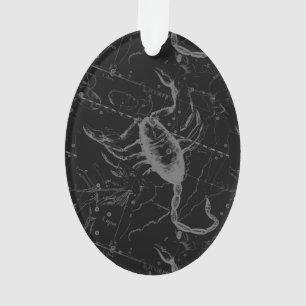 Ornamento Constelação Scorpio por Hevelius 1690