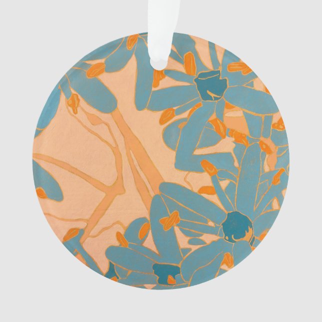 Ornamento Contemporary Leaf Design in Peach (Frente)