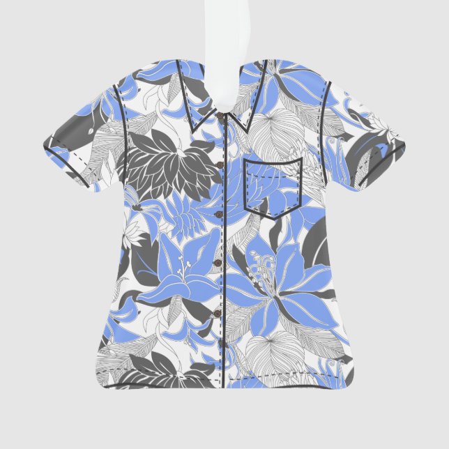 Ornamento Contour Hawaii Tropical Lily Protea Aloha Shirt (Frente)