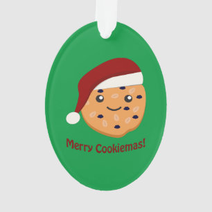 Ornamento Cookiemas de Feliz Papais noeis Cookie