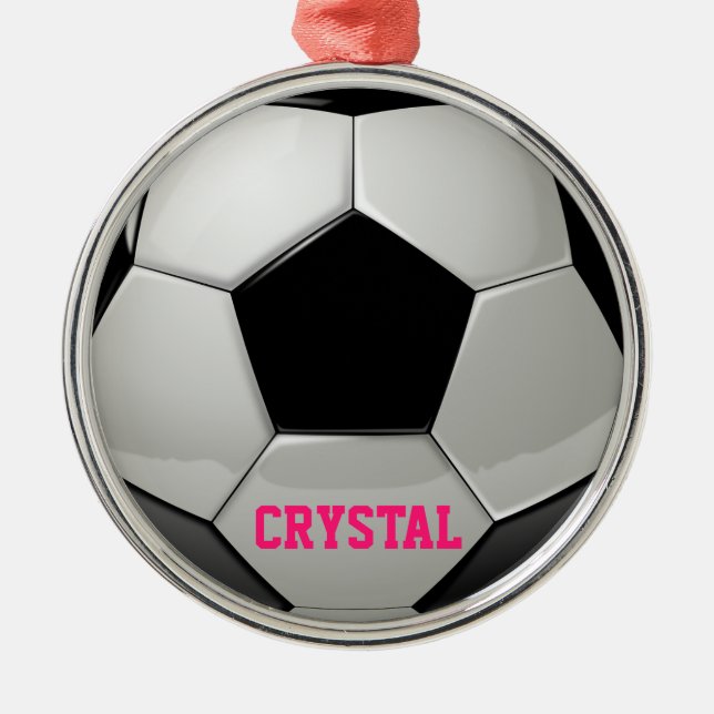 Ornamento Cor-de-Rosa da Bola Personalizada (Frente)