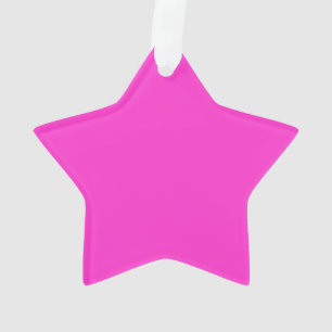 Ornamento Cor Rosa Quente Cintilante Personaliza-A!