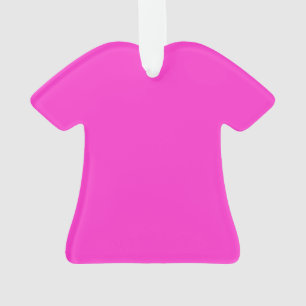 Ornamento Cor Rosa Quente Cintilante Personaliza-A!