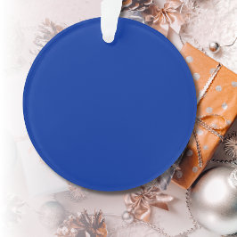 Ornamento Cor Sólida de Cobalto Elétrico | Elegante Clássico