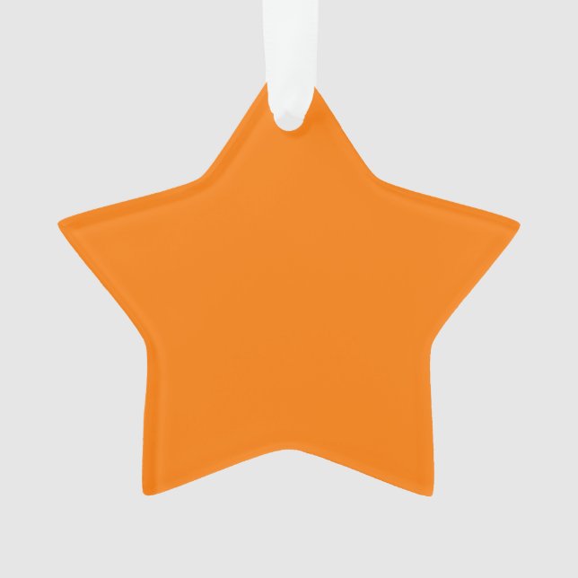 Ornamento Cor Sólida Laranja de Segurança (Frente)