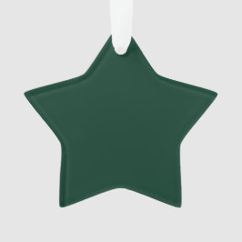 Ornamento Cor Sólido Verde Escuro