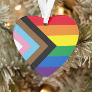 Ornamento Coração da diversidade orgulho gay do arco-íris