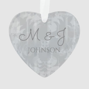 Ornamento Coração de Decoração Personalizada de Casamento Ci