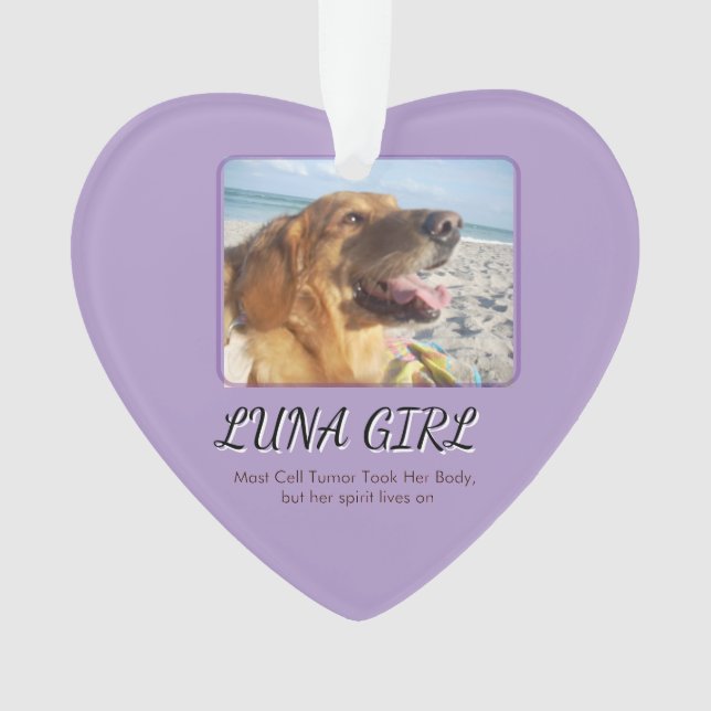 Ornamento Coração do Espírito Vivo Dela (Frente)