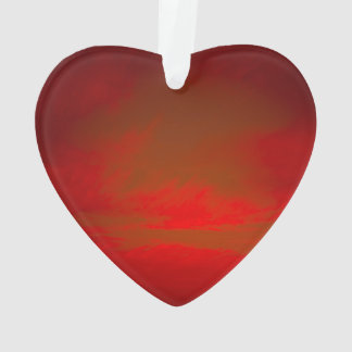Ornamento Coração vermelho