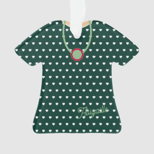 Ornamento Corações Brancos Cute Dotados Sobre Figurina De Ve