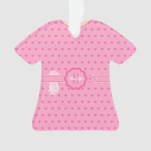 Ornamento Corações Cor-de-Rosa Cintos Vestido Rosa Figurino