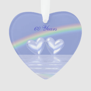 Ornamento Corações Diamantes do 60º Aniversário