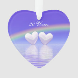 Ornamento Corações Pérola do 30