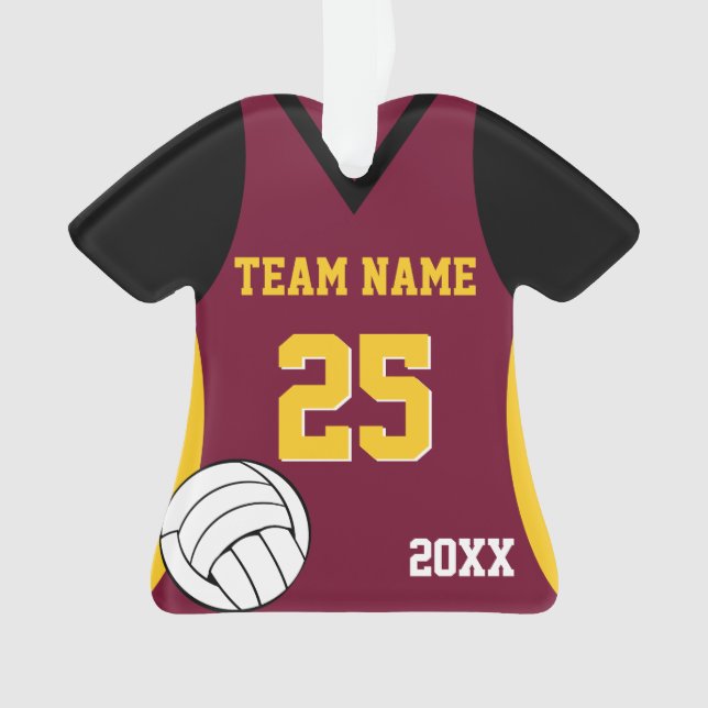 Ornamento Cores Personalizadas de Volei (Frente)