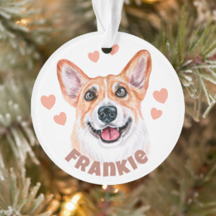 Ornamento Corgi Corgi Mãe Com Ilustração De Cachorro