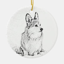 ornamento Corgi Round