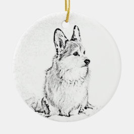ornamento Corgi Round