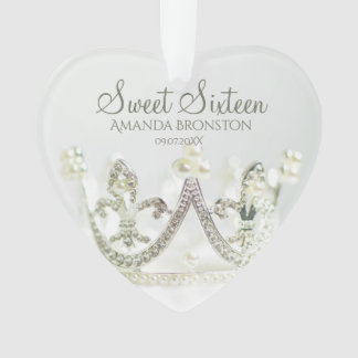 Ornamento Coroa de Princesa Prata Festa Elegante de Sweet Si