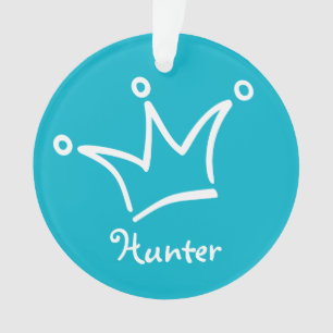 Ornamento Coroa engraçada branca + seu traseiro. & texto