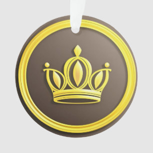 Ornamento Coroa Ouro Elegante