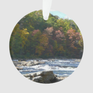 Ornamento Corredeiras do rio Ohiopyle no outono da Pensilvân