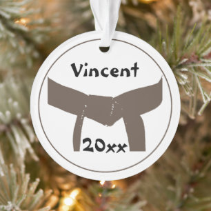 Ornamento Correia de Brown das artes marciais datado