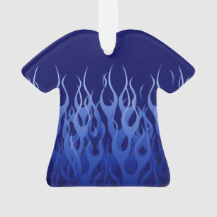 Ornamento Corrida de Chamas Azul Legal