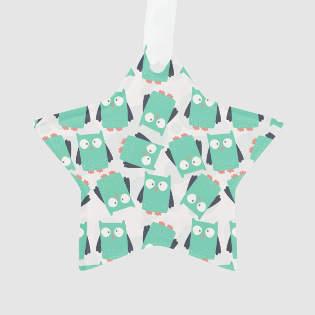Ornamento Corujas Brancas (Verso)