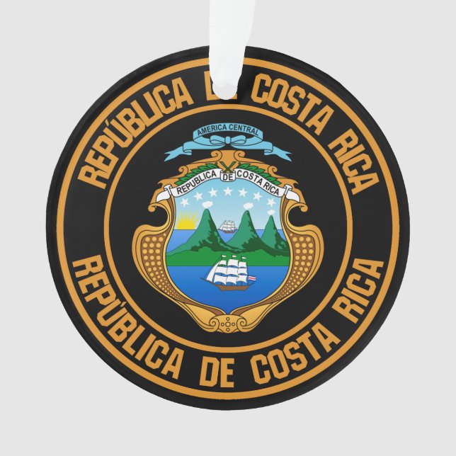 Ornamento Costa Rica Round Emblem (Frente)