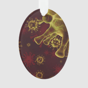 Ornamento Covid- 19 Vírus do Coronavírus Espalhando como M