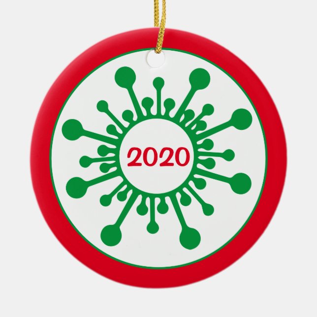 Ornamento Covid - O Ano Em Que Todos Ficamos Em Ca (Frente)