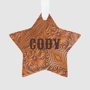 Ornamento Cowboy Rustic Western Country com ferramentas de i