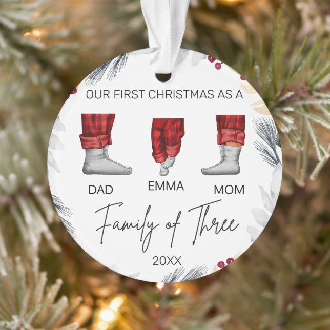 Ornamento Cozy Pajama Nossa Primeira Família de Natal das Tr (Árvore)