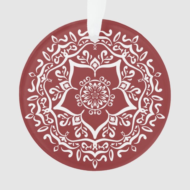 Ornamento Cranberry Mandala (Frente)