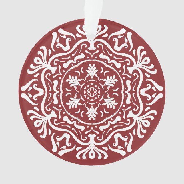 Ornamento Cranberry Mandala (Frente)