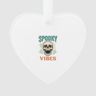 Ornamento Crânio de Halloween Vibrações Assustadoras Horror 