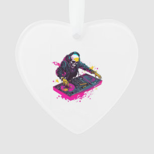 Ornamento Crânio de Rave � Esqueleto de Festa EDM DJ