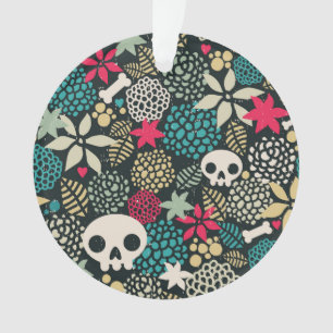 Ornamento Crânio nas flores
