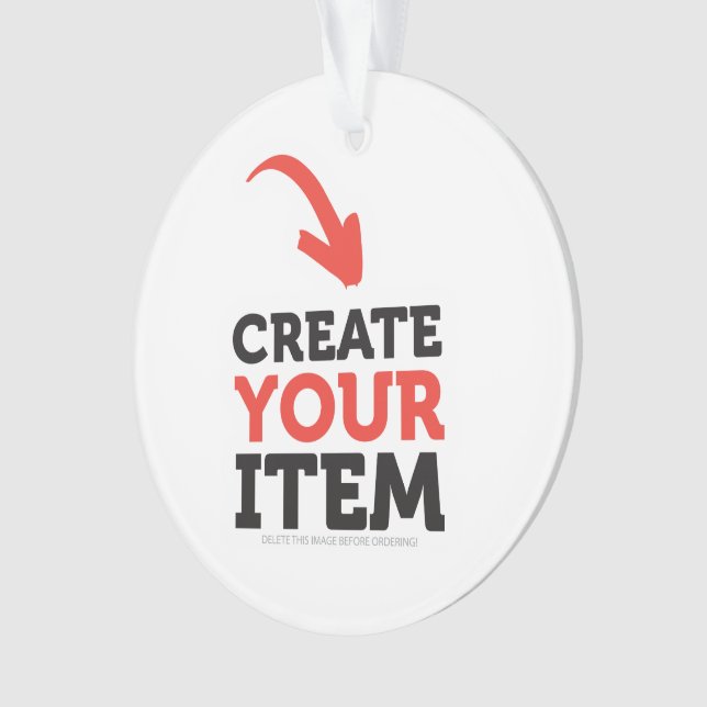 Ornamento CREATE-YOUR-OWN DIY Custom upload design Christmas (Frente)