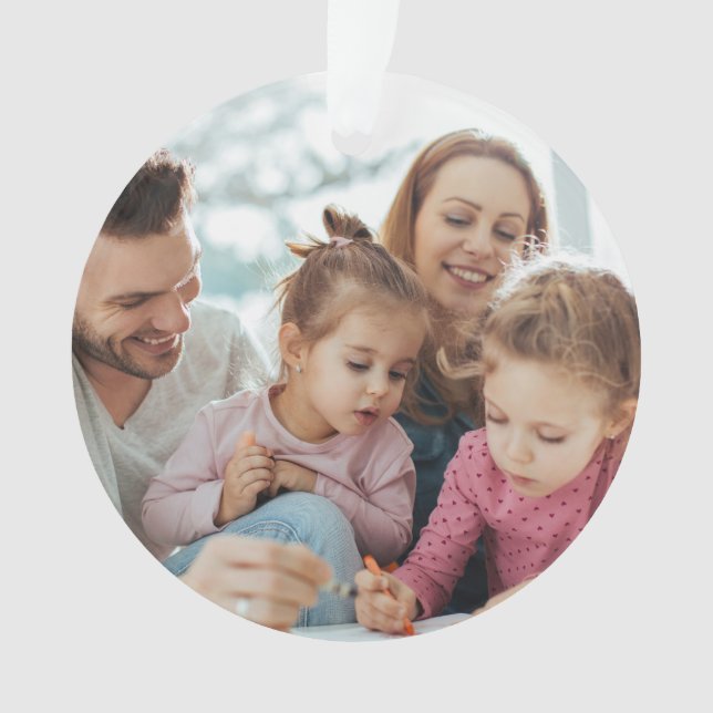 Ornamento Create Your Own Photo Custom Pic Double Sided (Frente)